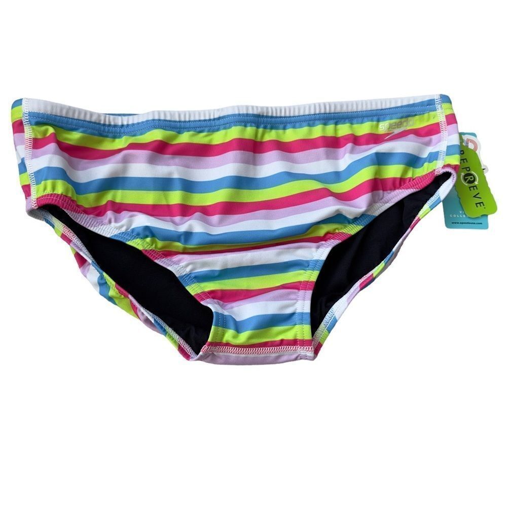 Speedo Eco Endurance Vibe Multi Stripe Size 38 NWT